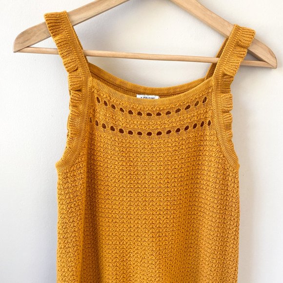 J CREW Ruffle Trim Sweater Tank | Gold | Mustard - Picture 4 of 12